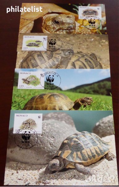 Монако 1991 - 4 броя Карти Максимум - WWF, снимка 1