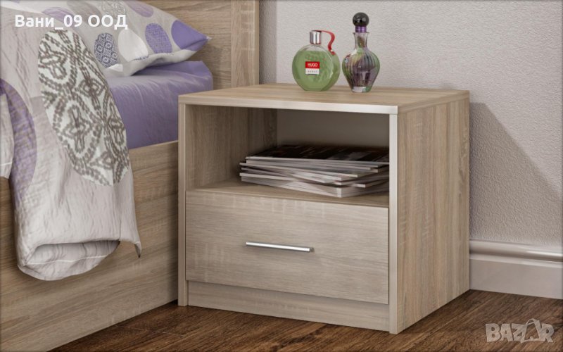 Практично нощно шкафче с изчистен дизайн, снимка 1