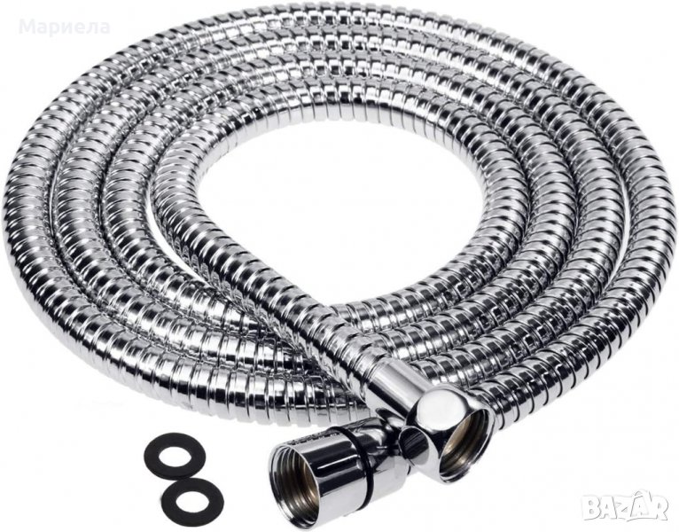 Шлаух с оплетка за ръчен душ 150см , Хромиран шлаух за ръчна душ слушалка 150см, снимка 1