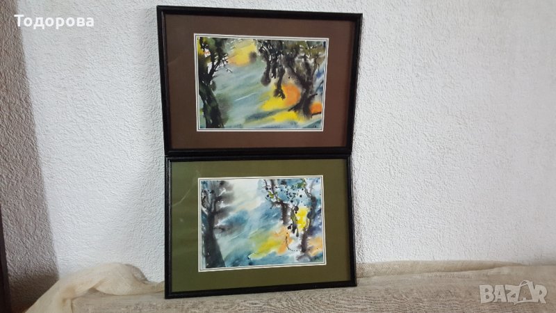 Лот авторски акварели - Горски цикъл, снимка 1