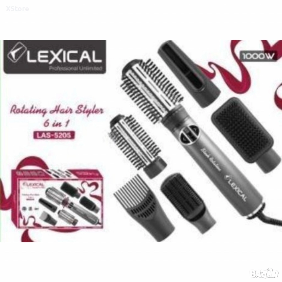 Ротираща четка за коса 6 в 1 Lexical – Професионален стайлинг у дома, снимка 1