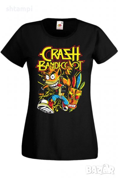 Дамска тениска Crash Bandicoot,Игра,Гейм,Геймър,Подарък,Изненада,Повод,Празник,Събитие,Развлечение., снимка 1