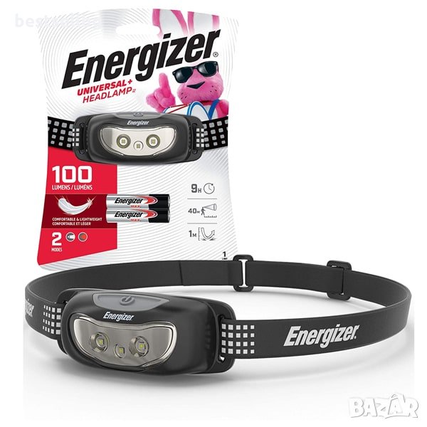 LED фенер за глава челник Energizer за лов риболов бягане колело каска, снимка 1