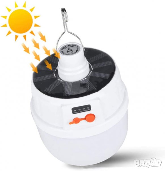 Led соларна лампа-осветление за открито, градина, къмпинг, снимка 1