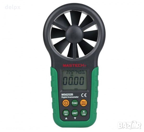Цифров анемометър MS6252B за измерване на скорост и обем на въздуха, снимка 1