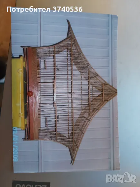 Волиера, кафез, клетка за птици от дъбово дърво, снимка 1