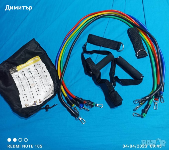 Комплект от 11 фитнес експандера, снимка 1