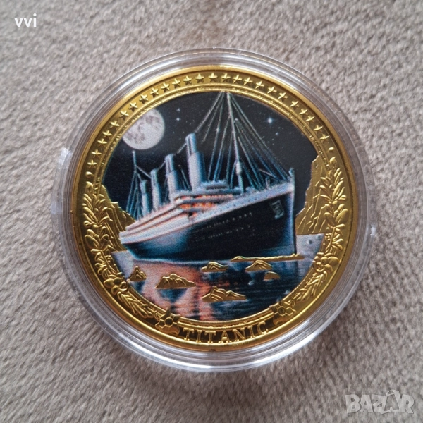Златиста монета Титаник, снимка 1