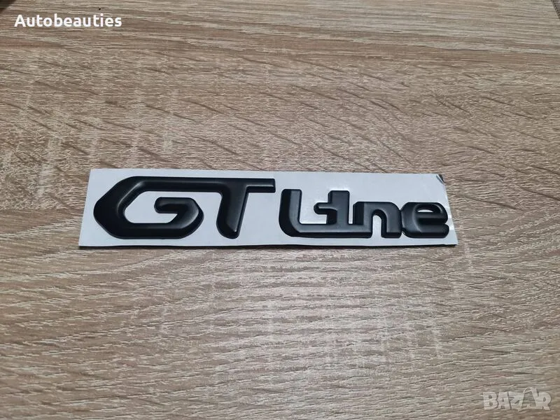 черна емблема Peugeot GT Line Пежо ГТ лайн, снимка 1