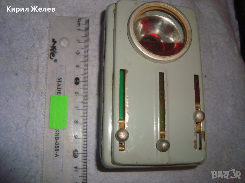 СТАРО СИГНАЛНО МЕТАЛНО РЯДКО РЕТРО БДЖ ФЕНЕРЧЕ с 4 ЦВЯТА 32178, снимка 1