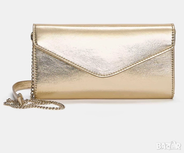 Дамска чанта през рамо Pull&Bear, 19х10.5 см, Златиста, М, снимка 1