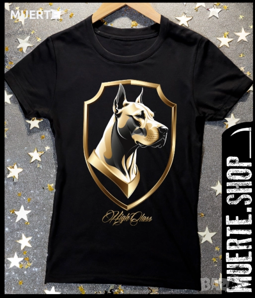 Дамска тениска с щампа DOGO SHIELD HIGH CLASS, снимка 1