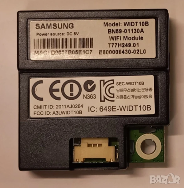 Платка WI-FI MODULE BN59-01130A Samsung UE40D809 , снимка 1