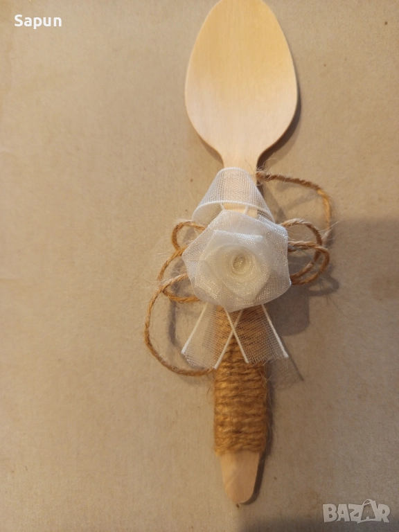 Подарък за гости еко лъжичка за мед , снимка 1