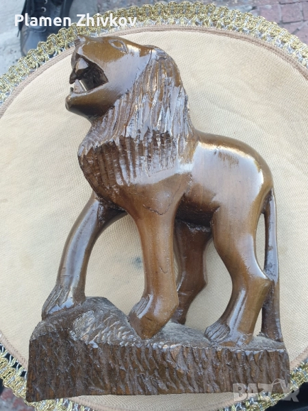 Лъв -дървена пластика от Ангола , снимка 1