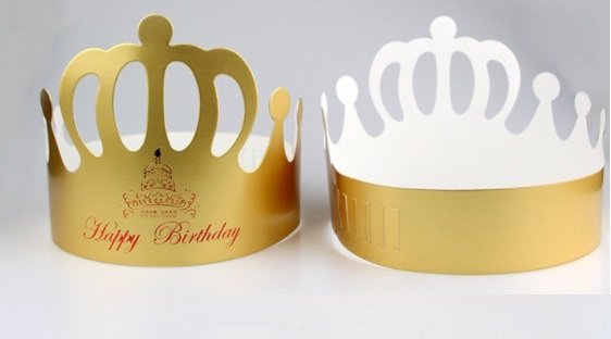 Happy Birthday Златна Картонена корона за глава детска възрастен парти в  Други в гр. Ямбол - ID30129871 — Bazar.bg