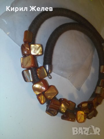 КРАСИВО СЕДЕФЕНО КОЛИЕ ХЕНД-МЕЙД 7636, снимка 2 - Колиета, медальони, синджири - 29755423