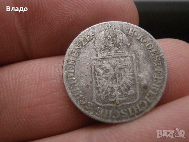 Сребърна монета 6 кройцера 1849 , снимка 2 - Нумизматика и бонистика - 42901796