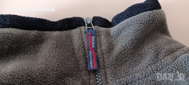 Нов оригинален мъжки полар, размер XL в земно зелен цвят, снимка 6 - Якета - 51892628