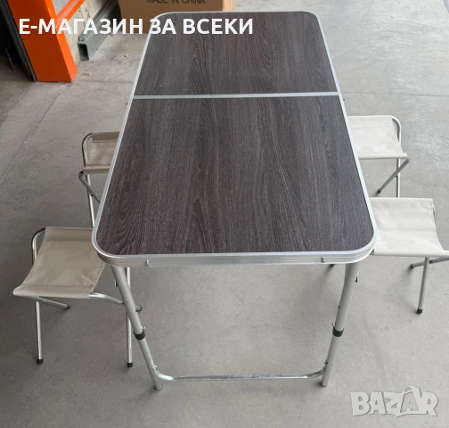 Комплект сгъваема къмпинг маса с 4 стола, снимка 7 - Къмпинг мебели - 53947962
