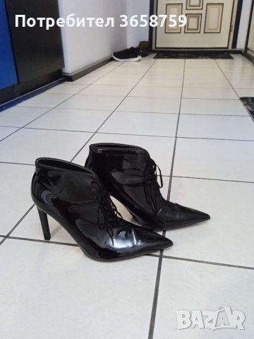 Zara лачени боти, нови, 37.5-8, снимка 2 - Дамски боти - 39863864