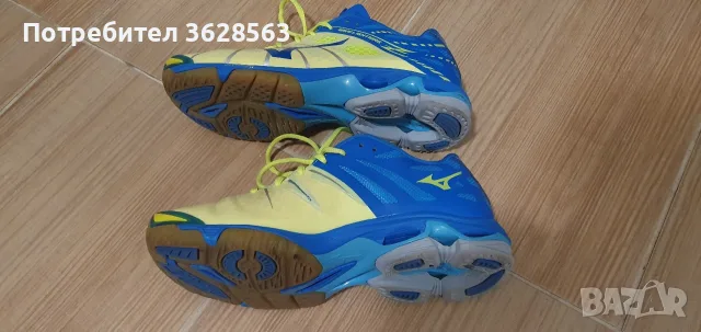Маратонки Mizuno Wave Lightning за волейбол – жълто/сини – №40.5, снимка 3 - Маратонки - 55876166
