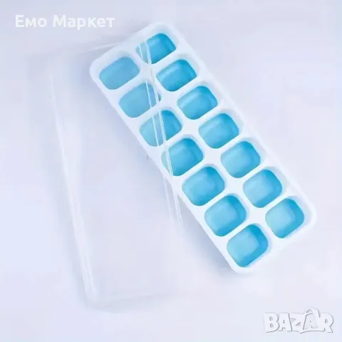 Гъвкава силиконова форма за лед с прозрачен капак, снимка 5 - Други - 49276328