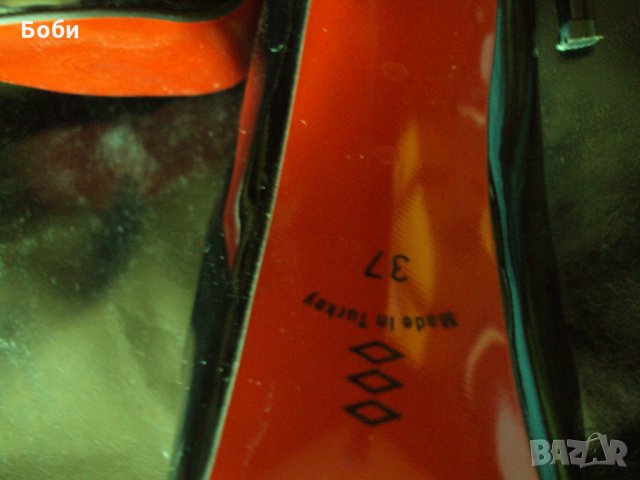 Лачени обувки-черни с 15см ток, снимка 5 - Дамски елегантни обувки - 29929090