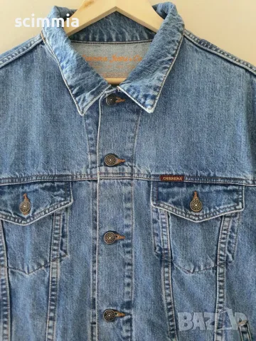 Винтидж дънково яке Carrera Jeans & Co. XL 100% памук синьо яке, снимка 3 - Якета - 55798158