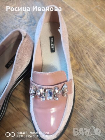 Нови велурени обувки с камъни, снимка 2 - Дамски ежедневни обувки - 40593066