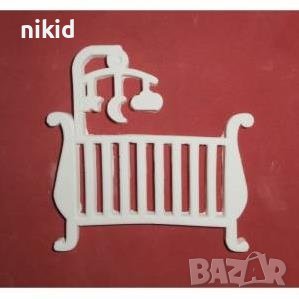 Бебешка кошара силиконов молд форма за фондан гипс шоколад украса декор бебешко пано, снимка 2 - Форми - 40159493