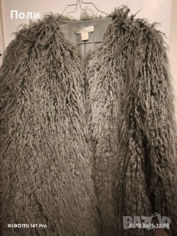 Рошаво палто имитация на вълна, снимка 2 - Якета - 52792863