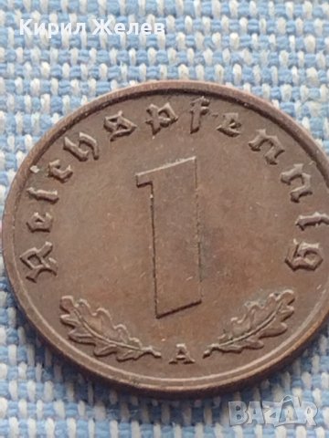 Монета 1 райхсфенинг 1939г. Германия Трети Райх със СВАСТИКА за КОЛЕКЦИЯ 17273, снимка 3 - Нумизматика и бонистика - 42820137