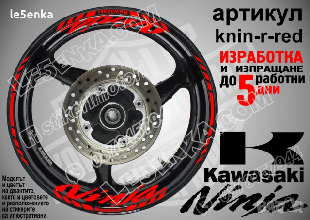 Kawasaki Ninja кантове и надписи за джанти, снимка 7 - Аксесоари и консумативи - 39898067
