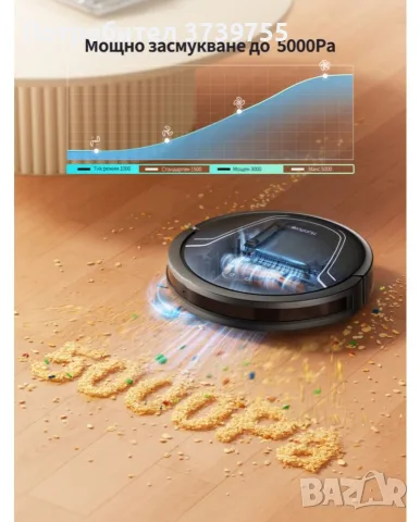 Прахосмукачка робот Honiture - V8 Pro, HEPA , снимка 4 - Прахосмукачки - 55846906