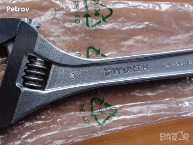 WÜRTH - Made in Germany - ЧИСТО НОВ ПРОФЕСИОНАЛЕН Раздвижен Ключ 8" (30 mm) - ORIGINAL GERMANY !!!!!, снимка 4 - Гедорета - 44270853