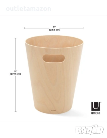 Кошче за боклук “Woodrow“ 7,5 л. - дърво UMBRA, снимка 4 - Други - 54212126