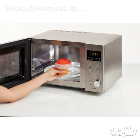 Уред за приготвяне на яйце в микровълнова Lekue, цилиндър/прозрачен цилиндър, снимка 8 - Други стоки за дома - 50596591