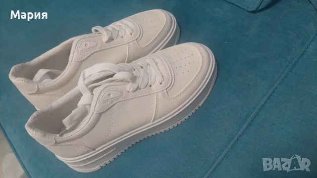 Кожени кецове с платформа, снимка 2 - Кецове - 48095482