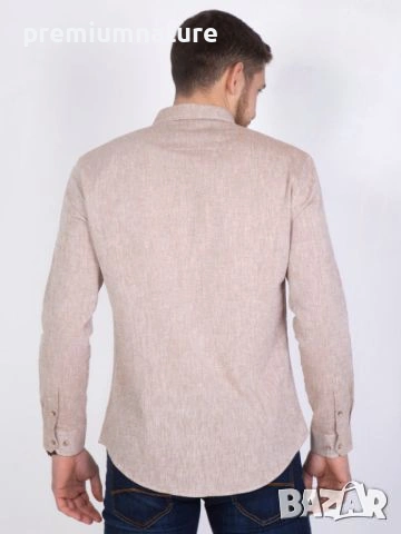 🏕️ ОФЕРТА → LTB / мъжка елегантна ленена риза ○, снимка 2 - Ризи - 53928031