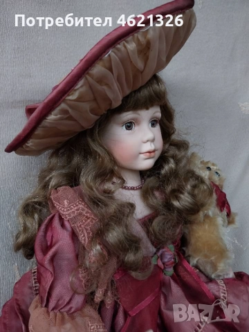 Колекционерска порцеланова кукла Стефани лимитирана серия, като нова, снимка 12 - Декорация за дома - 52044315