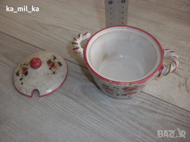 Захарница - Глазирана Керамика, снимка 4 - Други - 53090477