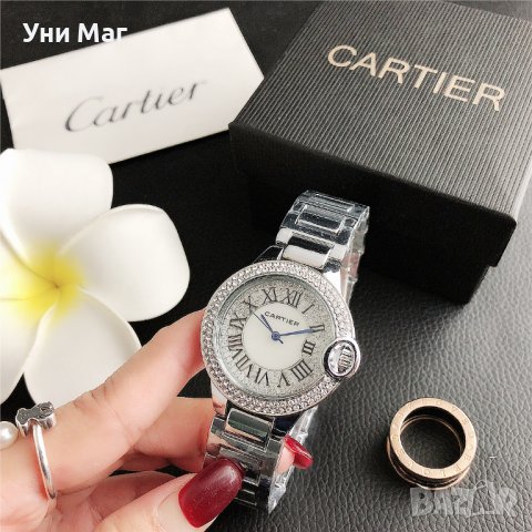 Луксозен дамски ръчен часовник CARTIER. Часовник подарък за жена. Ръчен водоустойчив часовник., снимка 8 - Дамски - 37075456