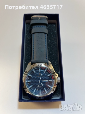 Мъжки часовник Poedagar, Неръждаема стомана, Естествена кожа