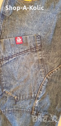 Vintage Retro 90s BULLROT WEAR CLOTHING CORP. Denim Jeans Hip Hop Embroidered, снимка 3 - Дънки - 35332325