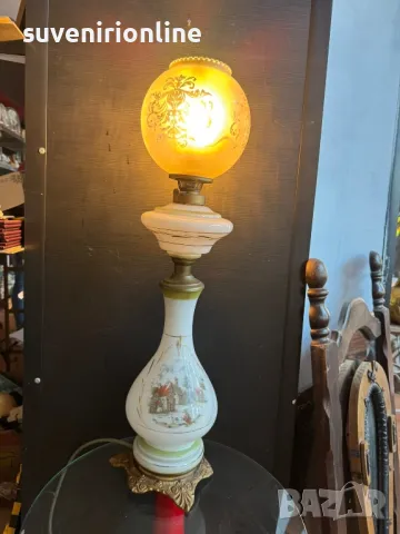 старинна стъклена лампа, снимка 4 - Антикварни и старинни предмети - 49976094
