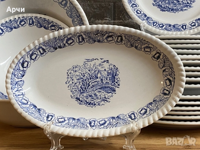 Сервиз за хранене от каменинова керамика, снимка 5 - Сервизи - 52366051