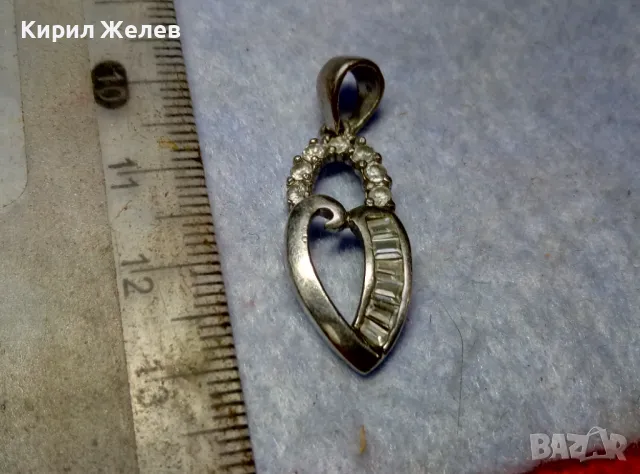 РАЗКОШЕН СКЪПОЦЕНЕН СРЕБЪРЕН МЕДАЛЬОН СРЕБРО 925 с БЯЛА ПОЗЛАТА ФАСЕТИРАН МОЙСАТИН и ЦИРКОНИ 19417, снимка 14 - Колиета, медальони, синджири - 49682618