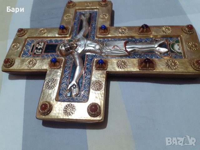 Кръст - Емайл - Morató - Исус Христос, снимка 11 - Антикварни и старинни предмети - 38497223