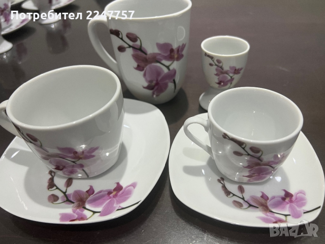 Сет за закуска орхидея Germany порцелан, снимка 8 - Сервизи - 44642834